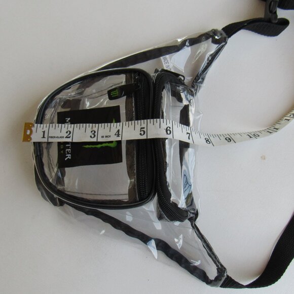 NEW Monster Energy Black Hat Cap and Clear Fanny Pack Waist Bag Bandana Set - Picture 12 of 15